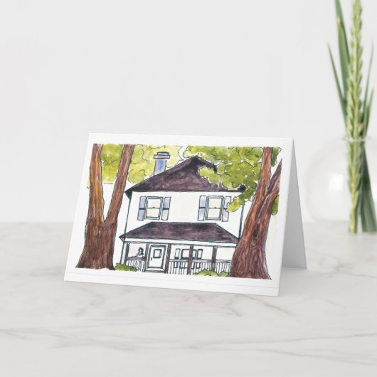 Waterverf Housewarming Kaart (Voorkant)