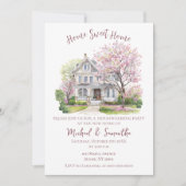 Waterverf Housewarming Party, Home Sweet Home Kaart (Voorkant)