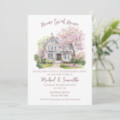 Waterverf Housewarming Party, Home Sweet Home Kaart (Staand voorkant)