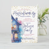 Waterverf Housewarming Party Kaart (Staand voorkant)