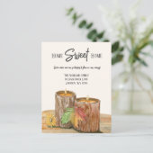 Waterverf houten kaarsen in herfstverhuizing aankondigingskaart (Staand voorkant)