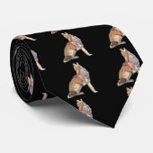 Waterverf Howling Coyote, Animal, Natuur Wildlife Stropdas (Opgerold)