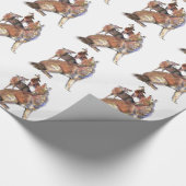 Waterverf Howling Coyote Pack Animal Natuur Cadeaupapier (Hoek)