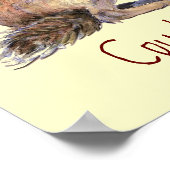 Waterverf Howling Coyote Poster (Hoek)