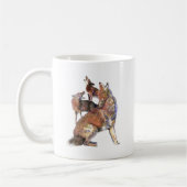 Waterverf Howling Coyotes Animal Natuur Art Koffiemok (Links)