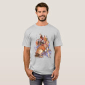 Waterverf Howling Coyotes Animal Natuur Art T-Shi T-shirt (Voorkant volledig)