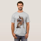 Waterverf Howling Coyotes Animal Natuur Art T-shirt (Voorkant volledig)