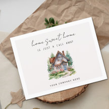 Waterverf Huis Huis Sweet Home Vastgoedlandbouw