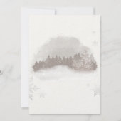 Waterverf Huis in Sneeuw Wereldbol Kerst Kaart (Achterkant)