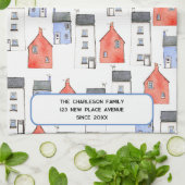 Waterverf Huis Kunst Gepersonaliseerd Theedoek (Gevouwen)