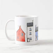 Waterverf Huis Kunst Koffiemok (Links)