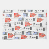 Waterverf Huis Kunst Theedoek (Horizontaal)