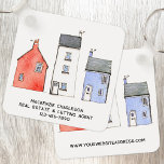 Waterverf Huis Makelaar Promotie Sleutelhanger<br><div class="desc">Met een originele waterverf schilderij van huizen. Promoot uw vastgoed- of verhuurmakelaarsbedrijf met een huisverwarmend cadeau voor uw klanten en klanten wanneer ze naar hun nieuwe huis verhuizen. Wijzig de aan te passen tekst. Originele kunst van Nic Squirrell.</div>