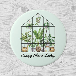 Waterverf Huis Plant Quote Ronde Button 7,6 Cm