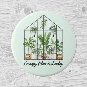 Waterverf Huis Plant Quote Ronde Button 7,6 Cm