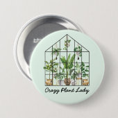 Waterverf Huis Plant Quote Ronde Button 7,6 Cm (Voorkant /achterkant)