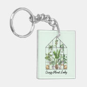 Waterverf Huis Plant Quote Sleutelhanger (Voorkant Links)