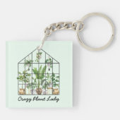 Waterverf Huis Plant Quote Sleutelhanger (Achterkant)