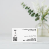 Waterverf Huis QR code Visitekaartje (Staand voorkant)