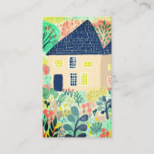 Waterverf Huis Reiniging Yardwork Tuin QR Code Visitekaartje (Voorkant)