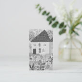 Waterverf Huis Reiniging Yardwork Tuin QR Code Visitekaartje (Staand voorkant)