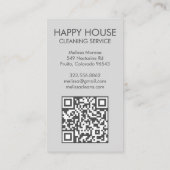 Waterverf Huis Reiniging Yardwork Tuin QR Code Visitekaartje (Achterkant)