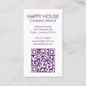 Waterverf Huis Reiniging Yardwork Tuin QR Code Visitekaartje (Achterkant)