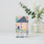 Waterverf Huis Reiniging Yardwork Tuin QR Code Visitekaartje (Staand voorkant)