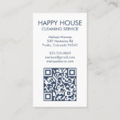 Waterverf Huis Reiniging Yardwork Tuin QR Code Visitekaartje (Achterkant)