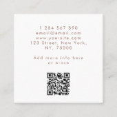 Waterverf Huis Schoonmaak Supplies QR Code Vierkante Visitekaartje (Achterkant)