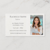 Waterverf Huis Vastgoed Agent Foto Visitekaartje (Achterkant)