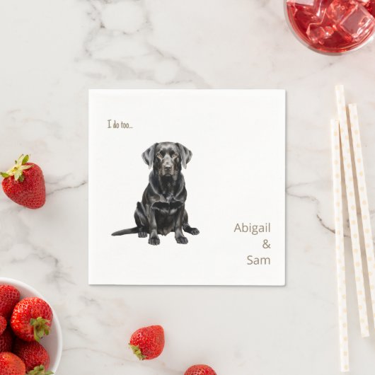 Waterverf Huisdier Afbeelding III bruiloft Servet (Insitu)