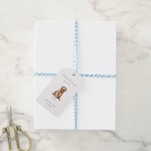 Waterverf Huisdier bruiloft gunst Dank u II Cadeaulabel