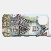 Waterverf huisje betegelde daklijsten miljoenen Case-Mate iPhone case (Achterkant (horizontaal))