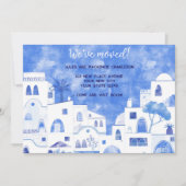 Waterverf Huizen Adreswijziging Aankondiging (Voorkant)