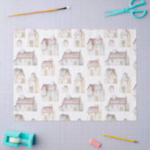 Waterverf huizen ontkoppeling tissuepapier (Craft)