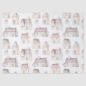 Waterverf huizen ontkoppeling tissuepapier (Voorkant)
