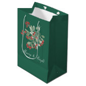 Waterverf Hulst Medium Cadeauzakje (Voorkant Gekanteld)