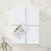 Waterverf Hulstbes Groene Begroeiing Cadeaulabel (Met Touw)