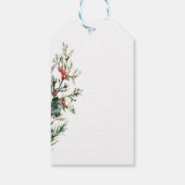 Waterverf Hulstbes Groene Begroeiing Cadeaulabel (Achterkant)