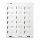Waterverf Hulstbes Groene Begroeiing Etiket (Full Sheet)