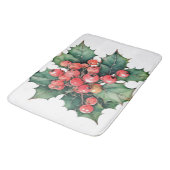  waterverf hulstbessen bladeren badmat (Gekanteld)