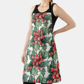 waterverf hulstbessen bladeren schort (Insitu)