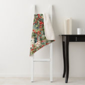  waterverf hulstbessen bladeren sherpa deken (In situ)