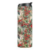  waterverf hulstbessen bladeren thermosbeker (Gedraaid links)