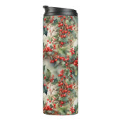  waterverf hulstbessen bladeren thermosbeker (Geroteerd rechts)