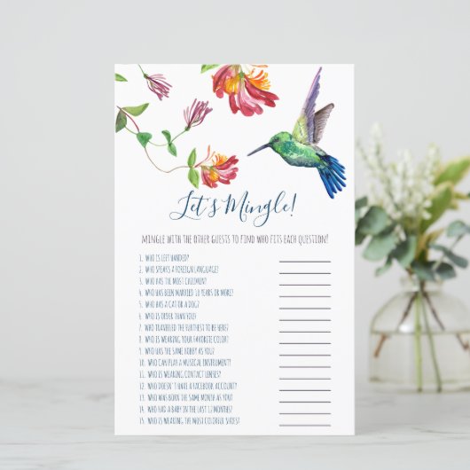 Waterverf Humminbird Let's Mingle! Game (Staand voorkant)