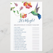 Waterverf Humminbird Let's Mingle! Game (Voorkant)