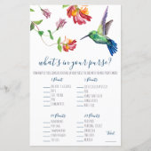 Waterverf Humminbird Wat zit er in je tas? Game (Voorkant)