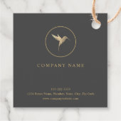 Waterverf Humming Bird Logo Bedankjes Labels (Achterkant)